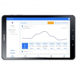 Tablette Android Galaxy TAB7 configurée pour l’emploi du Blueback Physio